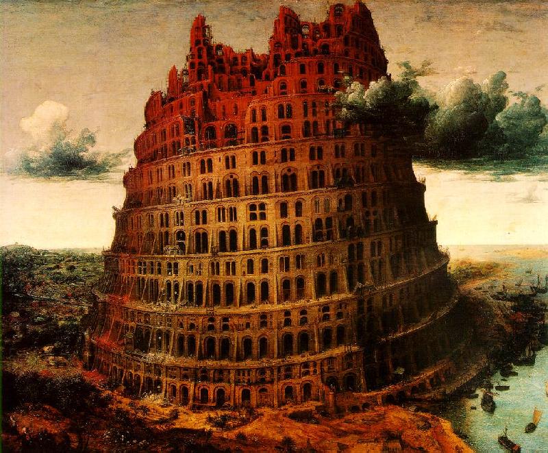 BRUEGEL, Pieter the Elder The  Little  Tower of Babel Germany oil painting art